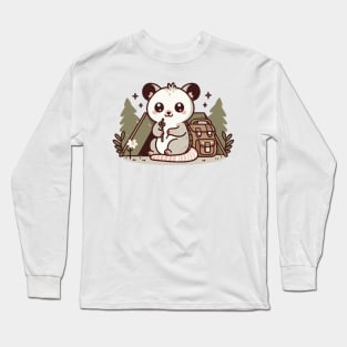 Cute possum Camping Long Sleeve T-Shirt